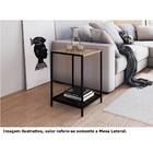 Mesa Lateral Seult Tampo Hanover Estrutura Preto 58cm - 67942
