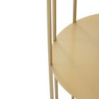 Mesa Lateral Silueta Baixa Redonda Luxo Minimalista Dourado