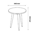 Mesa Lateral Skinny Patrimar Móveis Terracota