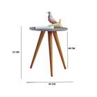 Mesa Lateral Sorelle 44cm Pés Palito Cinza Moonstone Tana Dec