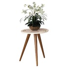 Mesa Lateral Sorelle 44cm Pés Palito Off White Tana Decor