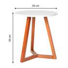 Mesa Lateral Taek Branca E Castanho