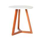 Mesa Lateral Taek Branca E Castanho