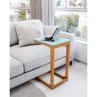 Mesa Lateral Tampo Em Mdf E Pés Em Madeira Maciça 40cm Bento