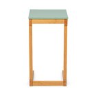 Mesa Lateral Tampo Em Mdf E Pés Em Madeira Maciça 40cm Bento