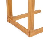 Mesa Lateral Tampo Em Mdf E Pés Em Madeira Maciça 40cm Bento