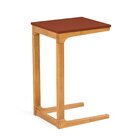 Mesa Lateral Tampo Em Mdf E Pés Em Madeira Maciça 40cm Bento