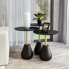 Mesa Lateral Tampo Em Mdf E Pés Em Madeira Maciça Duna Alta P