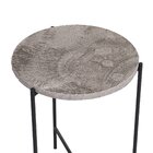 Mesa Lateral Tampo Em Pedra 50x40cm Pietra Artemobili Preto