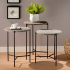 Mesa Lateral Tampo Em Pedra 50x40cm Pietra Artemobili Preto