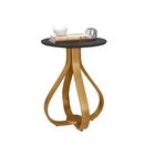 Mesa Lateral Tampo Mdf 45x62cm Inovare Nature/preto - Rede Mó