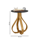 Mesa Lateral Tampo Mdf 45x62cm Inovare Nature/preto - Rede Mó