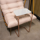 Mesa Lateral Tampo Multiuso Para Sofá Base Bronze J01 - D'ros