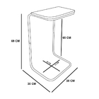 Mesa Lateral Tampo Multiuso Para Sofá Base Preto J01 - D'ross