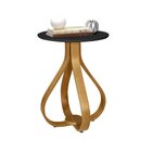 Mesa Lateral Tampo Vidro 45x62cm Inovare Preto