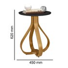 Mesa Lateral Tampo Vidro 45x62cm Inovare Preto