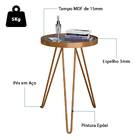 Mesa Lateral Tripé 501 - Cobre