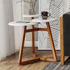 Mesa Lateral Tripla Donna Branco Amêndoa