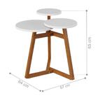 Mesa Lateral Tripla Donna Branco Amêndoa