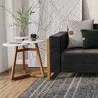 Mesa Lateral Tripla Donna Branco Amêndoa