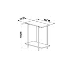 Mesa Lateral Tube Vermont E Preto Fosco Pés Metálico Industri