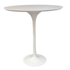Mesa Lateral Tulipa Saarinen Redonda 41 Cm Laqueada - Branco