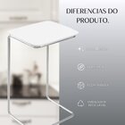 Mesa Lateral Ultraflex 40cm X 33cm X 68cm Branco/cinza