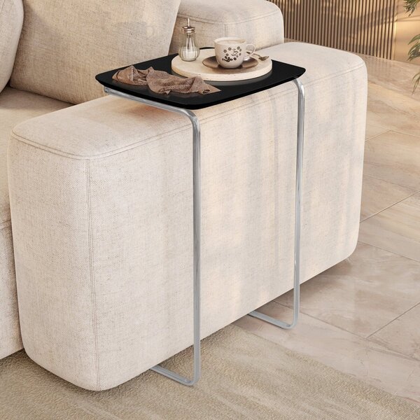 Mesa Lateral Ultraflex 40cm X 33cm X 68cm Preto/cromado