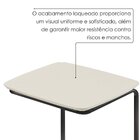 Mesa Lateral Ultraflex - Lf 5011 68x40x33 Cm Off White/preto