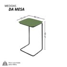 Mesa Lateral Ultraflex - Lf 5011 68x40x33 Cm Verde Lazza/preto