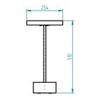 Mesa Lateral Valentin Baixa  Preto