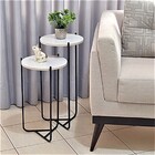 Mesa Lateral Veneza Preta 300 X 650mm (6021off/off/p)