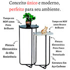 Mesa Lateral Veneza Preta 300 X 650mm (6029p/b/p)