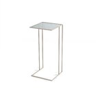 Mesa Lateral Vidro Canelado Gatsby  Taupe