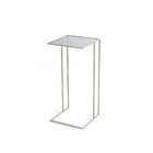 Mesa Lateral Vidro Canelado Gatsby  Taupe