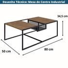 Mesa Lateral York Hanover E Preta