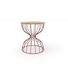 Mesa Lateral Zaman Candy Rosé E Natural D48cm