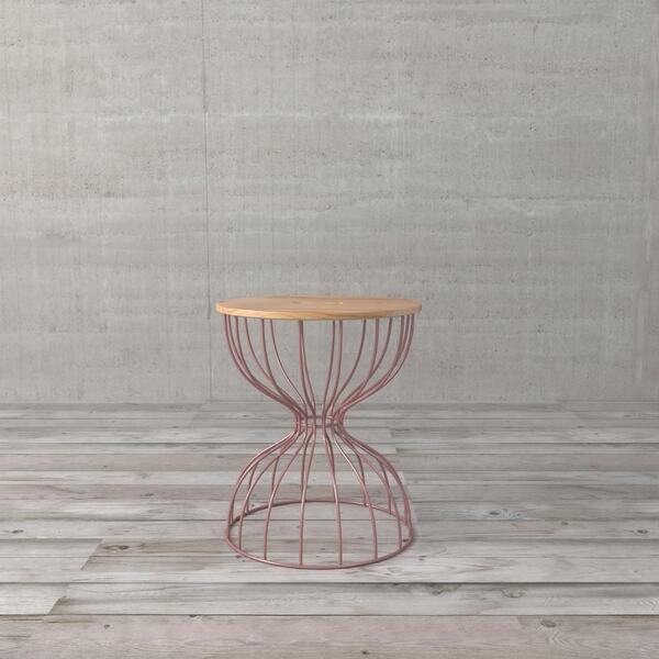 Mesa Lateral Zaman Candy Rosé E Natural D48cm