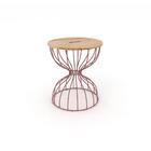 Mesa Lateral Zaman Candy Rosé E Natural D48cm