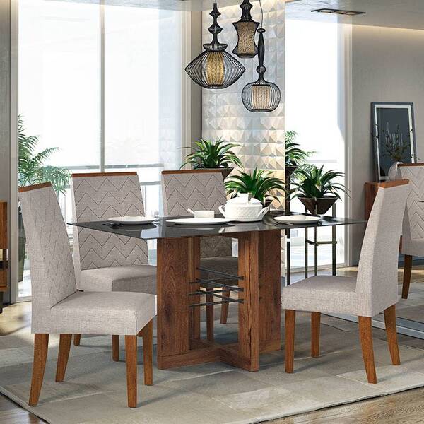 Mesa Latina Chanfrada C/ 4 Cadeiras Áurea - Dj Móveis - Terra