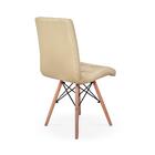 Mesa Laura 80cm Preta + 4 Cadeiras Eiffel Gomos - Nude