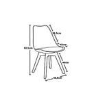 Mesa Laura 80cm Preta + 4 Cadeiras Leda - Nude