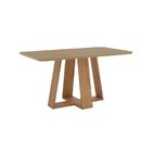 Mesa Lins Para 6 Lugares Tampo De 160cm Canto Arredondado Com