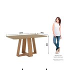 Mesa Lins Para 6 Lugares Tampo De 160cm Canto Arredondado Com