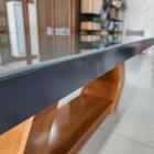 Mesa Lottus 220x110 Mdf/vidro Bom Pastor