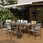 MESA LYRA II  ALU 135/270X90 MARROM NATE