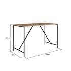 Mesa Macadamia/preto M.com