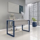 Mesa Madeira 1200cm X 600cm M120/60p25tub Cinza/azul Delrei