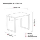 Mesa Madeira 120 X 60 M120/60p25tub 120cm Industrial Branco B