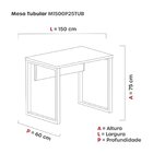 Mesa Madeira 1500x600mm M150/60p25tub Branco/verde Miró